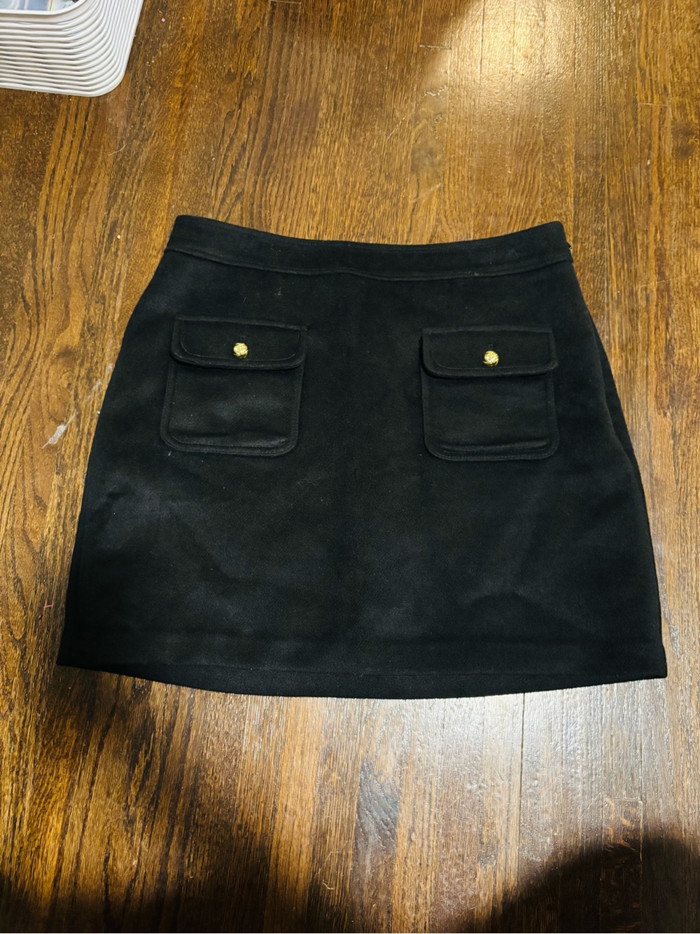 LOFT, Classic Black Pocket Mini Skirt - Women's Black Skirt, Size 14